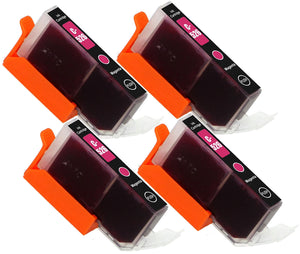 4 Compatible 526M, Magenta Ink Cartridges, Replaces For Canon CLI-526M, NON-OEM