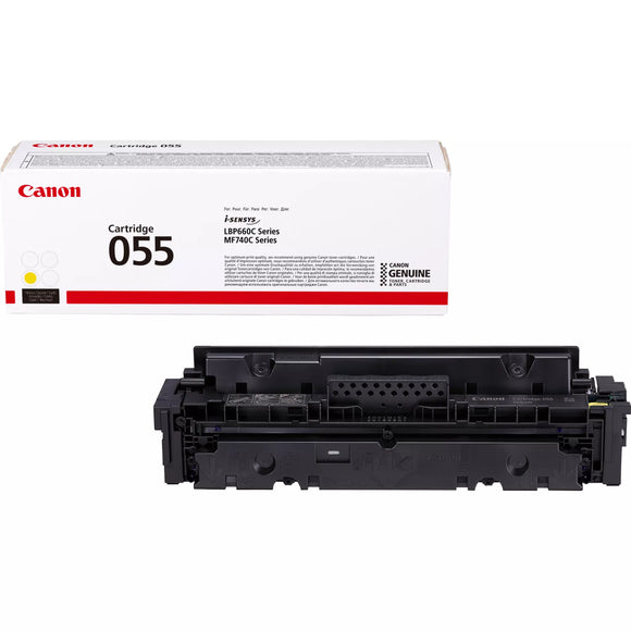 Genuine Canon 055, Yellow Toner Cartridge, 3013C002