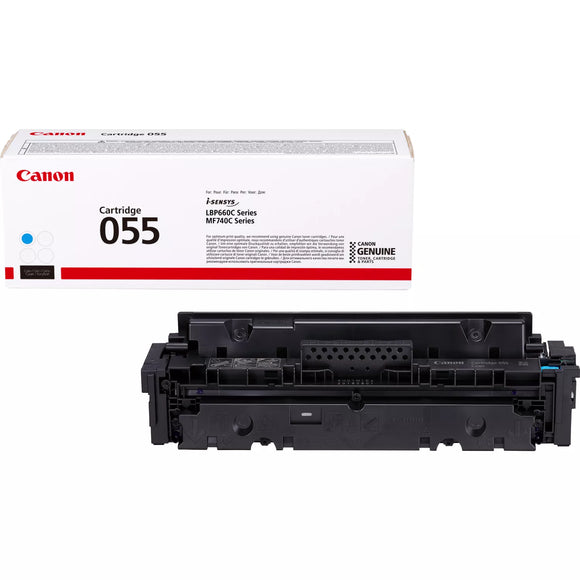 Genuine Canon 055, Cyan Toner Cartridge, 3015C002