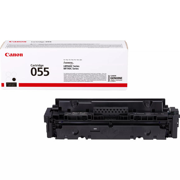 Genuine Canon 055, Black Toner Cartridge, 3016C002