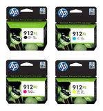 Genuine HP 912XL Multipack High Capacity Ink Cartridges, 3YP34AE