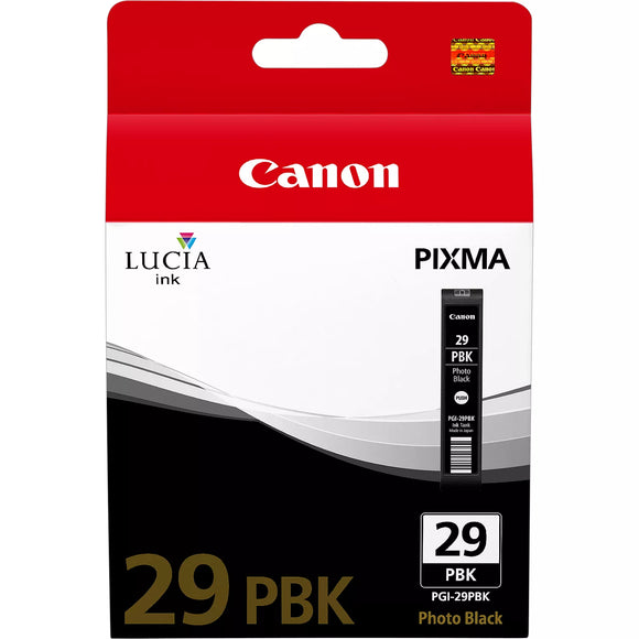Genuine Canon PGI29PBK Photo Black Ink Cartridge, PGI-29PBK, 4869B001