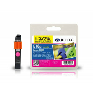 JETTEC E18M, Magenta Remanufactured Ink Cartridge Replaces For Epson 18, T1803, C13T18034012