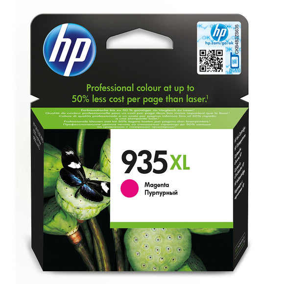 Genuine HP 935XL, Magenta High Capacity Ink Cartridge, C2P25AE