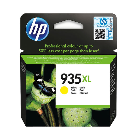 Genuine HP 935XL, Yellow High Capacity Ink Cartridge, C2P26AE