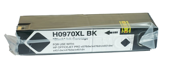 1 Compatible H970XL Black Ink Cartridge, Replaces For HP 970XL CN625AE