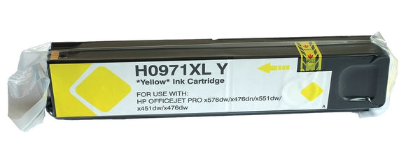 1 Compatible Yellow Ink Cartridge, Replaces For HP 971XL CN628AE, NON-OEM