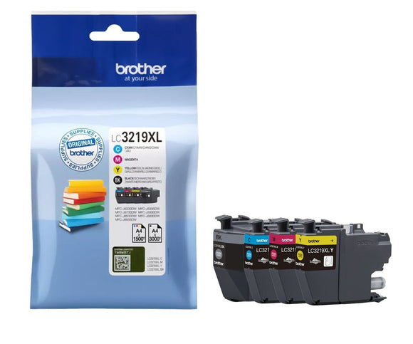 Genuine Brother LC3219XL, High Yield Multipack Ink Cartridges, LC-3219XLBKCMY