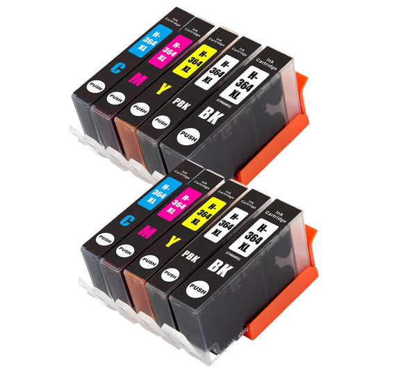 10 Compatible Multipack Ink Cartridges, For HP 364XL, CB 322, N9J74, NON-OEM