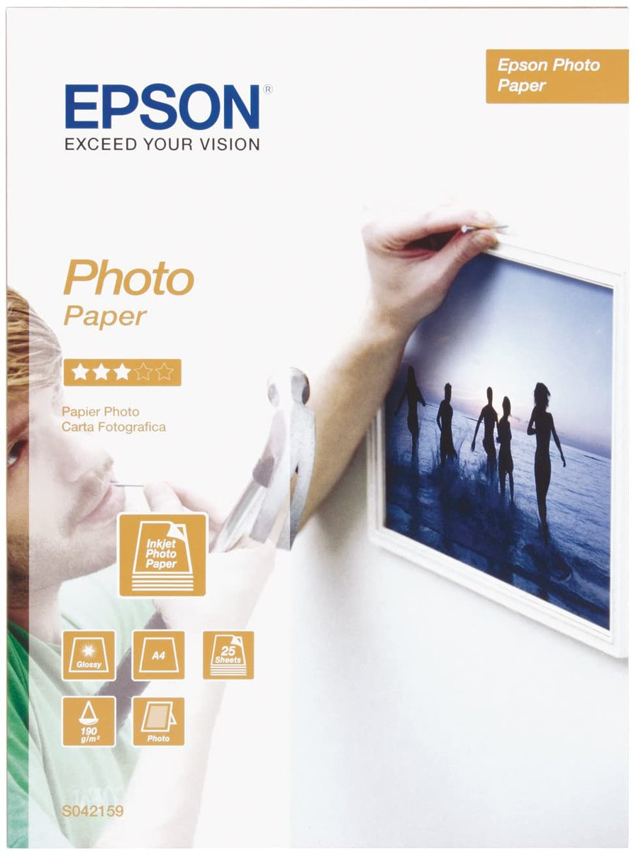 Epson Photo Paper - A4 (210 x 297 mm) - 190 g/m2 - 30 sheet C13S042159 –  Amazing ink shop