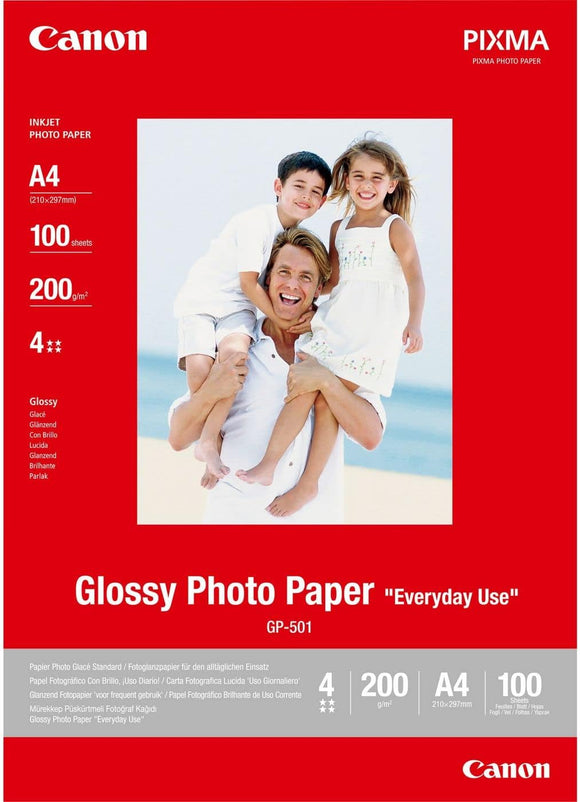 Canon GP-501 Glossy Photo Paper A4: 100 Sheets, 210 g/m2, 0775B001
