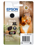 Genuine Epson 378XL, Squirrel Black Original Ink Cartridge, T3791, (C13T37914010)