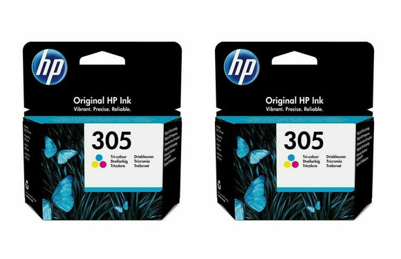 Genuine HP 305, Standard Capacity Twin Colour Ink Cartridges, 3YM60, 3YM60AE