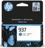 Genuine HP 937 Cyan Ink Cartridge - 4S6W2NE