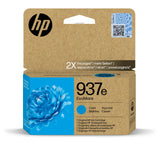 Genuine HP 937e Cyan EvoMore High Capacity Ink Cartridge (4S6W6NE)