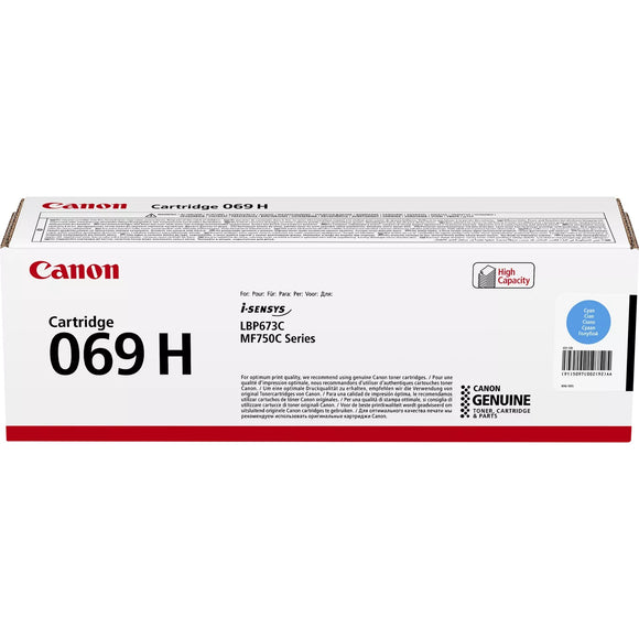 Genuine Canon 069H Cyan High Capacity Toner Cartridge (5097C002)