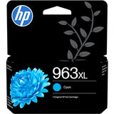Genuine HP 963XL, High Capacity Cyan Ink Cartridges, 3JA27AE