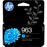 Genuine HP 963, Cyan Ink Cartridge, 3JA23AE