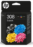 Genuine HP 308 Ink Cartridges BLACK / COLOUR for the 7FP21UE, 7FP20UE, 6L6S6UE