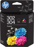 Genuine HP 302/304 Black & Tri-Colour Ink Cartridge - (B82L1AE)