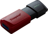 Kingston 128GB DataTraveler Exodia M 128GB USB flash drive, USB 3.2 Memory Stick (Red + Black)