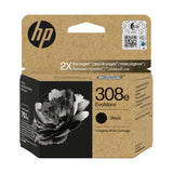 Genuine HP 308e Black & HP 308 Tri-Colour Ink Cartridges, 7FP22UE, 7FP20UE