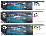 Genuine HP 973X 3-Colour Ink Cartridge - F6T81AE, F6T82AE, F6T83AE