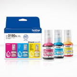 Genuine Brother BT-D180CLVAL Tri-Colour Ink Refill Bottle Cartridge Multipack