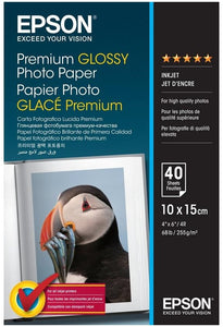 Epson 6x4" Premium Glossy Photo Paper 255gsm 40 Sheets (C13S042153)