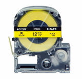 Genuine Epson LK-4YBW Black on Yellow Strong Adhesive 12mm Label Tape Cartridge (C53S654014)
