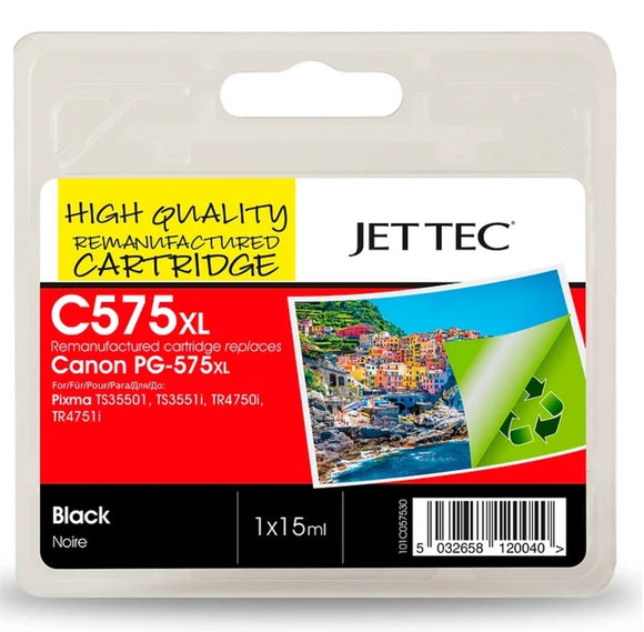 Jettec C575XL Black Ink Cartridge Compatible with Canon PG-575XL