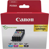 Genuine Canon Multipack Ink Cartridges CLI-581BK CLI-581C CLI-581M CLI-581Y 2103C004