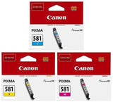 Genuine Canon CLI-581 Ink Cartridges CLI-581C CLI-581M CLI-581Y