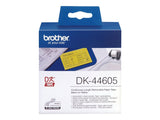 Brother DK-44605 62mm x 30.48m Continuous Removable Adhesive Black On Yellow Paper Tape (DK44605)