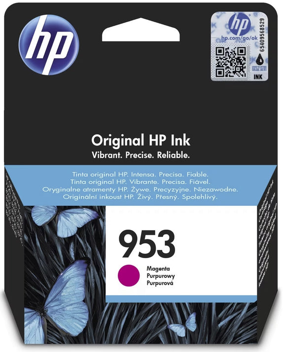 Genuine HP 953 Magenta Ink Cartridge, F6U13AE