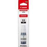 Genuine Canon GI-55BK Printer Refill Black Ink Bottle, 6292C001