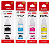 Genuine Canon GI-590 4 Colour Ink Bottle Ink Bottle