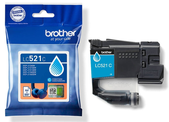 Genuine Brother LC521 Cyan Ink Cartridge (LC521C)