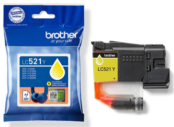 Genuine Brother LC521 Yellow Ink Cartridge (LC521Y)