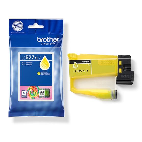 Genuine Brother LC527XL, High Yield Yellow Ink Cartridge, LC527XLY