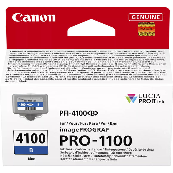 Genuine Canon PFI-4100 Blue Ink Cartridge PFI-4100B (6786C001)