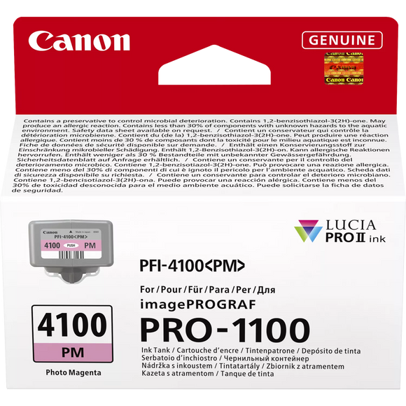 Genuine Canon PFI-4100 Photo Magenta Ink Cartridge PFI-4100PM (6782C001)