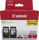 Canon PG540L Black & CL-541 Colour Multipack Ink Cartridge, PG-540L, CL-541 5224B013