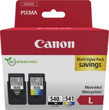 Canon Black & Tri-Colour Multipack Ink Cartridges, PG-540L, CL-541 (5224B013)