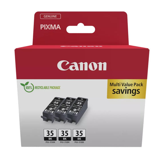 Genuine Canon PGI-35 Triple Black Ink Cartridges PGI-35BK (1509B028)