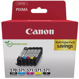 Canon Multipack Ink Cartridges PGI-570BK CLI-571BK CLI-571C CLI-571M CLI-571Y