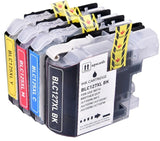 4 Compatible Multipack Ink Cartridges Replaces For Brother LC127XLVALBP, NON-OEM