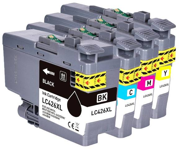4 Compatible Multipack Ink Cartridges, Replaces For Brother LC426XL CMYK NON-OEM