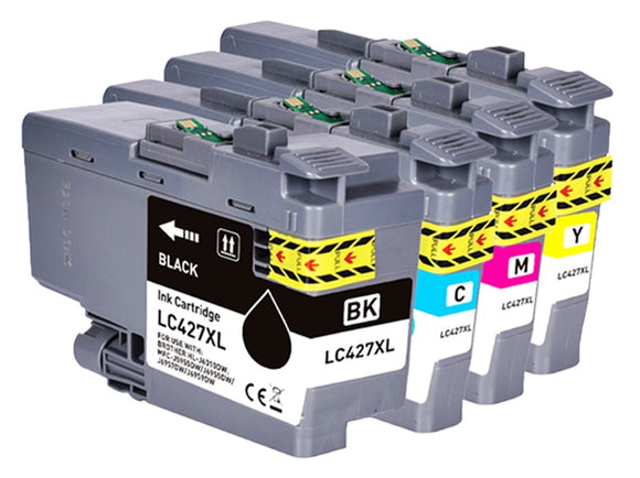 4 Compatible Multipack Ink Cartridges, Replaces For Brother LC427XL CMYK NON-OEM