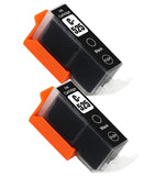 2 Compatible Black Ink Cartridge, Replaces For Canon PGI-525BK, NON-OEM
